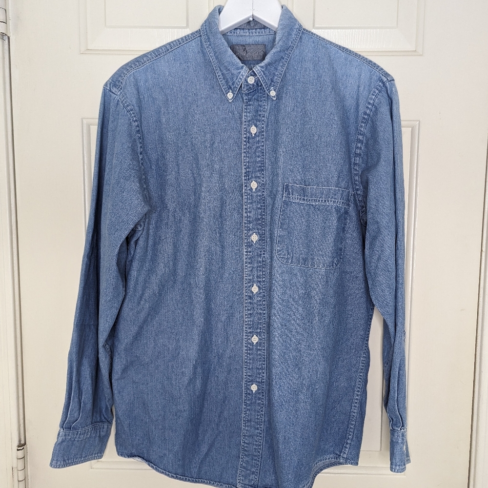 Lord & Taylor Medium Denim Men's Shirt Size 15 32-33 (M)